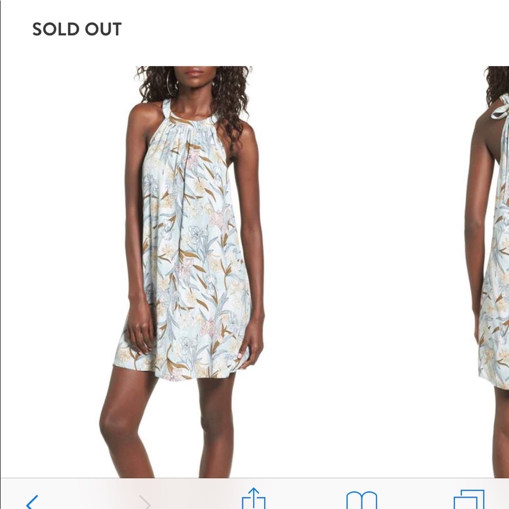 Bp print halter dress, size small
